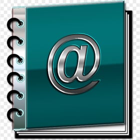 Email Contacts Address Book Teal Icon PNG