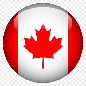 Round Glossy Canada Flag Icon FREE PNG