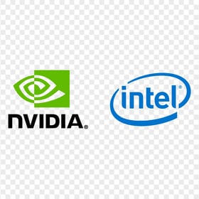 Nvidia Intel Logos PNG Image