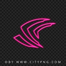 Nvidia GeForce Pink Neon Logo PNG