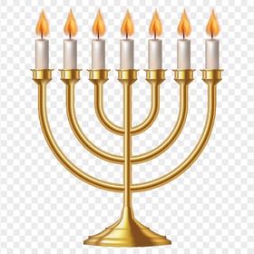 HD Hanukkah Menorah Candles Holder Illustration PNG