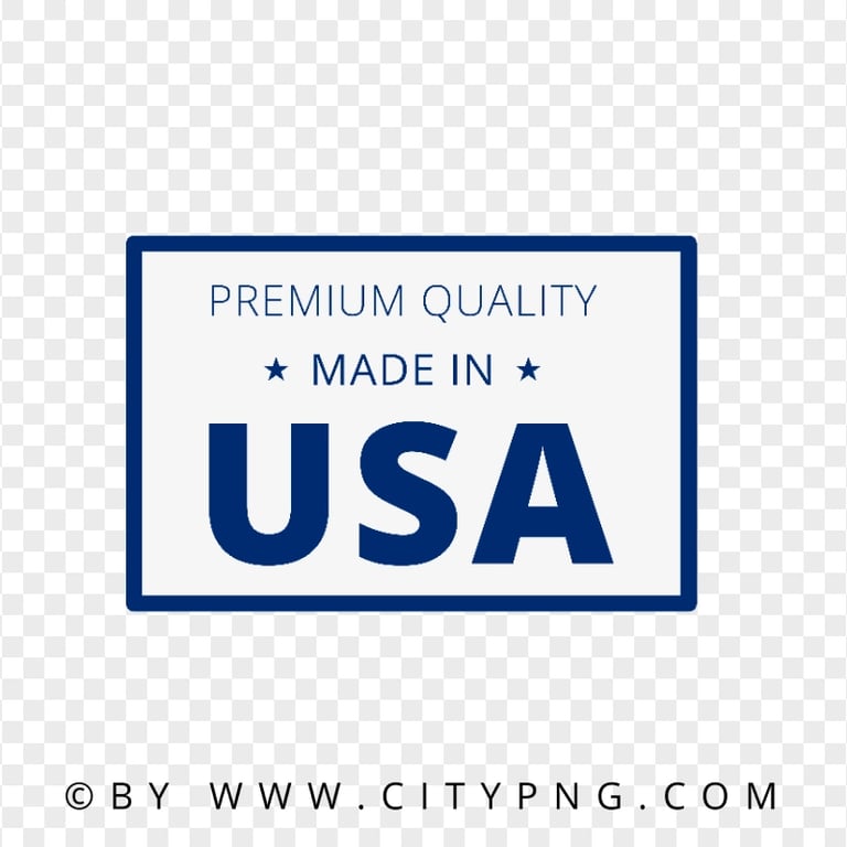 Premium Quality Made In USA Logo Label Image PNG
