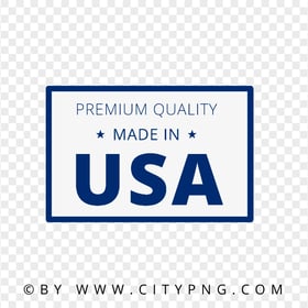 Premium Quality Made In USA Logo Label Image PNG