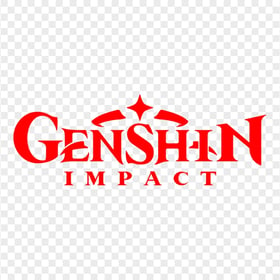 Genshin Impact Game Red Logo FREE PNG