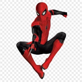 HD Black Spider Man Jumping Realistic PNG