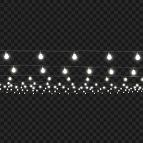 HD Hanging Decorative Light Bulbs String PNG