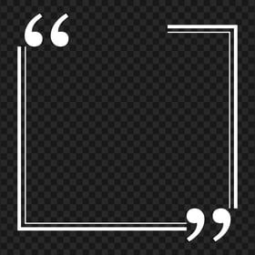 Quote Square Vector White Frame PNG Image