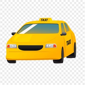 Yellow Cartoon Cab Taxi Sport Car PNG