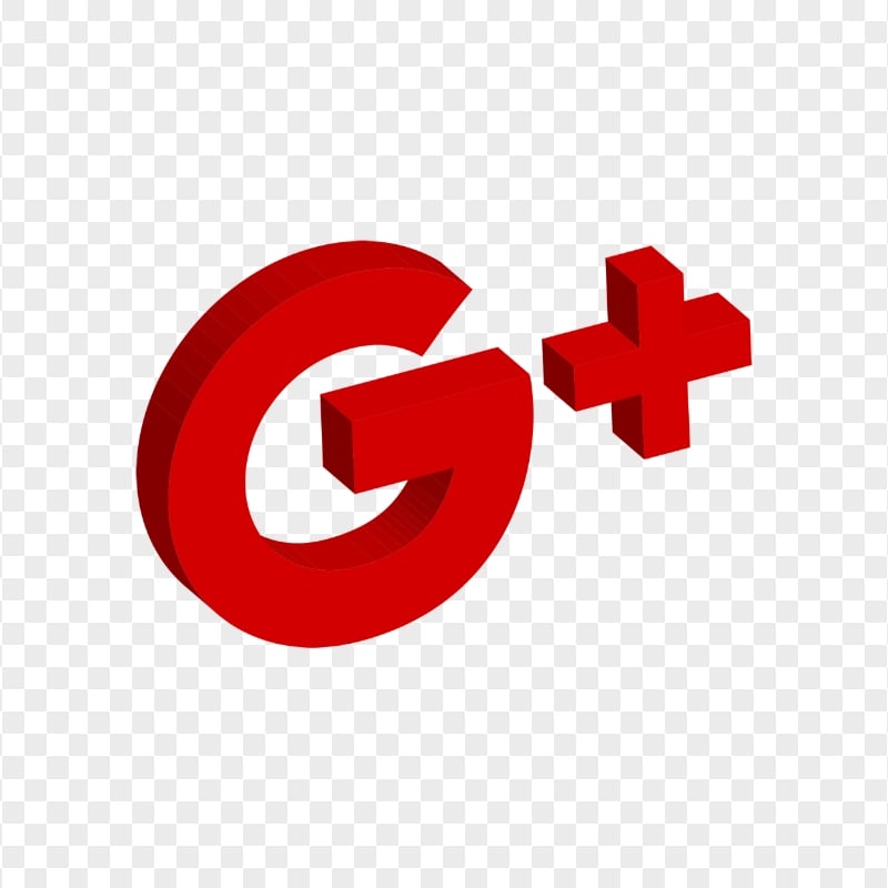 Google Plus G Social Media 3D Red Icon