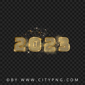 2023 Luxury Gold Text Design HD Transparent PNG