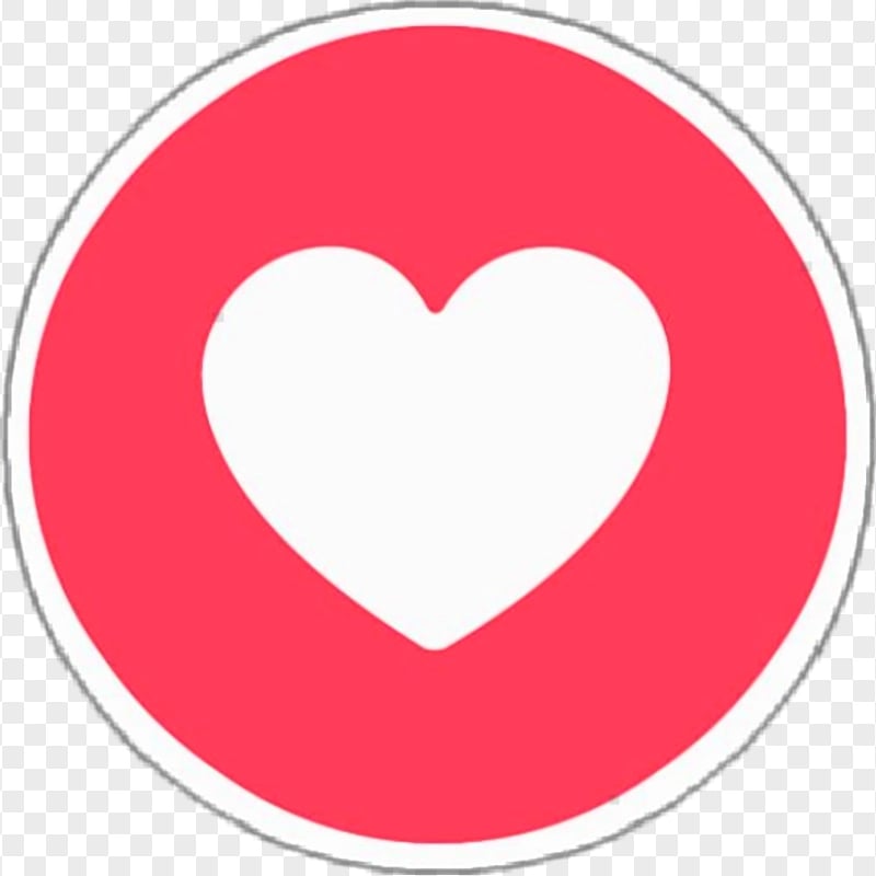 Round Facebook Like Heart Love Icon React