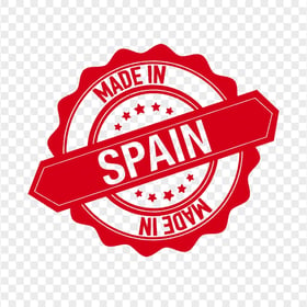 Red Made In Spain Stamp PNG Image