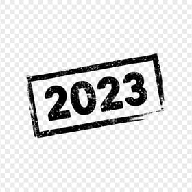 2023 Black Year Date Stamp Sign Logo HD PNG