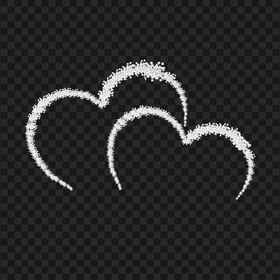 White Glitter Hearts HD PNG