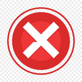FREE Round Cross X Red Icon PNG