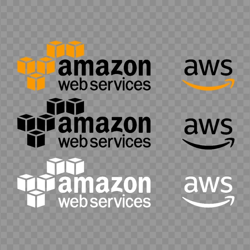 HQ Amazon Web Services AWS Logo & Symbol