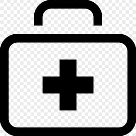 Black Outline Emergency First Aid Bag Icon