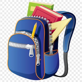 Backpack School Bag Supplies Transparent PNG