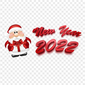 Happy New Year 2022 Illustration With Santa Character