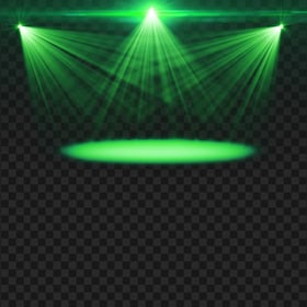 HD Green Glow Stage Spotlights Lighting PNG
