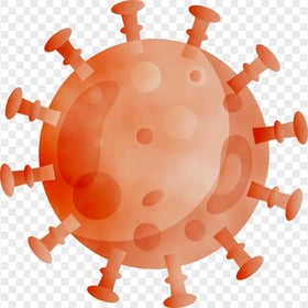 Orange Coronavirus NCov Shape Vector Icon Logo