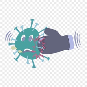 Fight Coronavirus Cartoon Icon Illustration Vector