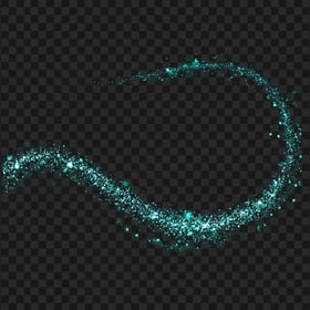 Blue Glitter Dust Line PNG