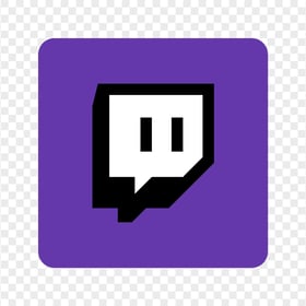HD Twitch Purple Square App Icon Transparent Background PNG