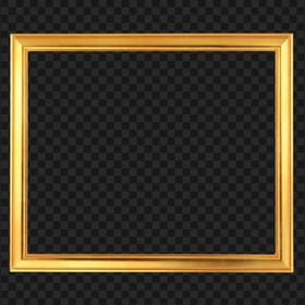 Square Gold Frame Image PNG