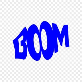 Download Blue Boom Word Text PNG