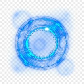 HD Blue Circular Glowing Light Effect PNG
