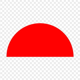 HD Red Half Semi Circle Transparent Background