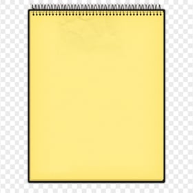 HD Yellow Paper Notebook Spiral Transparent PNG