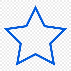 Outline Blue Star HD Transparent Background