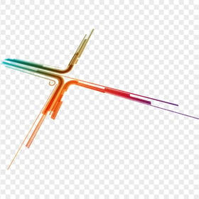 Colorful Lines Abstraction Transparent Background