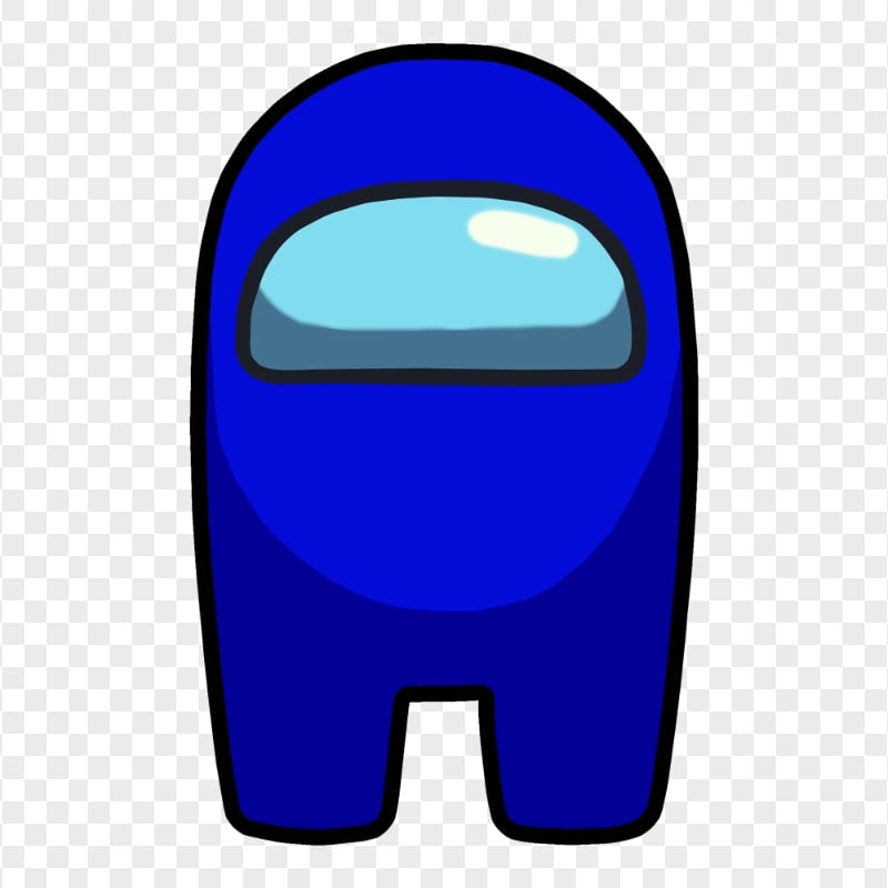 HD Blue Among Us Crewmate Front View PNG