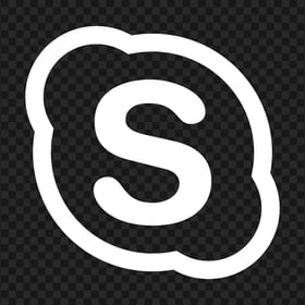 Skype White Logo Symbol Icon Sign Transparent PNG