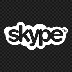 Transparent White Skype Logo