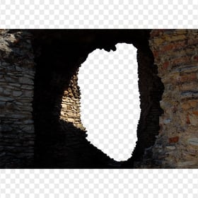 Brickwall Cave Wall Hole PNG