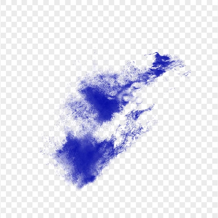 HD Blue Powder Dust Transparent Background