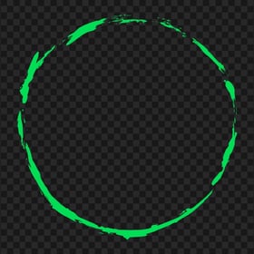 Green Grunge Circle Frame Border Transparent PNG