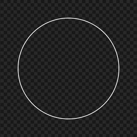 Circle White Line Border FREE PNG