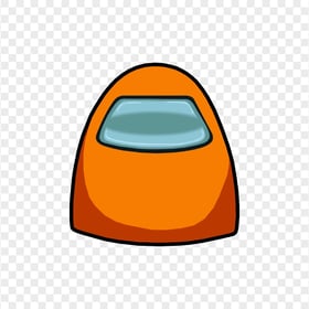 HD Orange Among Us Character Crewmate Face Front View PNG