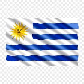 Illustration Waving Uruguay Flag PNG