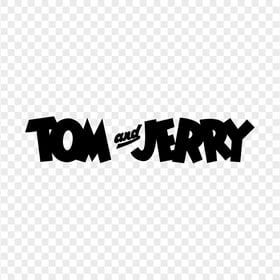 HD Tom And Jerry Cartoons Black Text Logo PNG