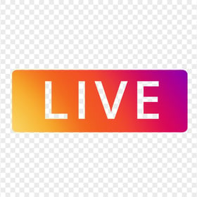 Instagram Streaming Live Button White Text