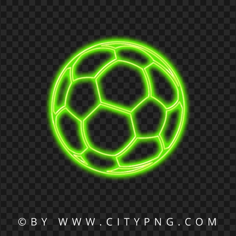 HD Football Soccer Green Lime Neon Ball PNG