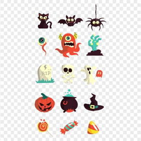 PNG Halloween Vector Elements Icons