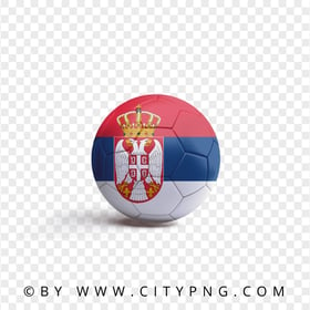 HD Soccer Ball With Serbia Flag PNG