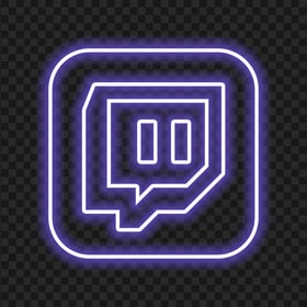 HD Twitch Neon Purple Square App Icon PNG